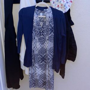 It’s a good work dress with a cardigan